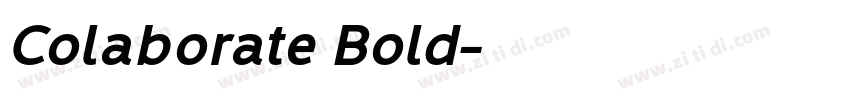 Colaborate Bold字体转换